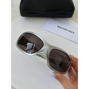 Balenciaga BB0252S-005 Sunglasses, SIlver/Grey main image 0
